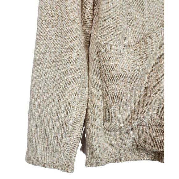 The Men's Store Stretch Knit Cardigan Sweater Sand White Melange Large NWT - Picture 4 of 4